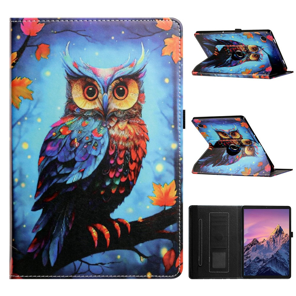 Lenovo Tab One / Tab K9 Fodral Roterande Stativ Mönster PU Läder + TPU Surfplatta Skydd