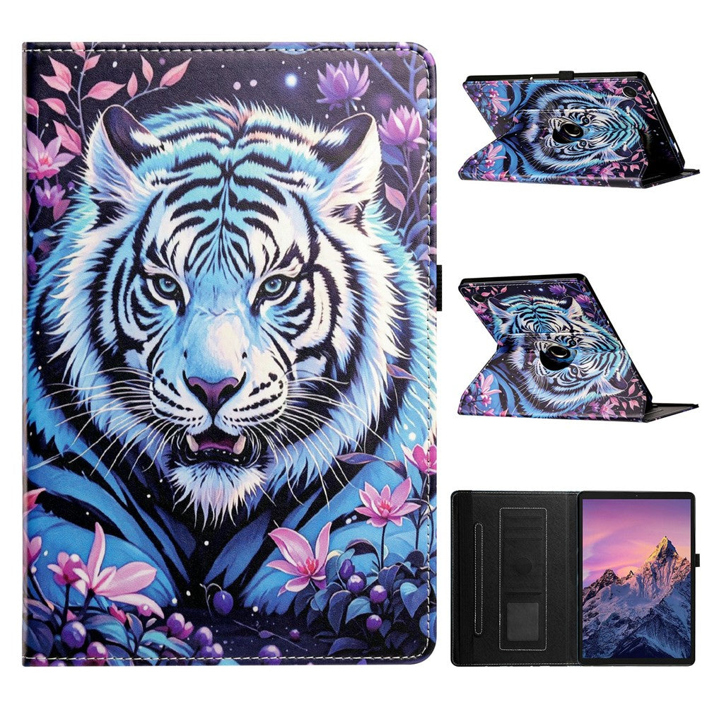 Lenovo Tab One / Tab K9 Fodral Roterande Stativ Mönster PU Läder + TPU Surfplatta Skydd