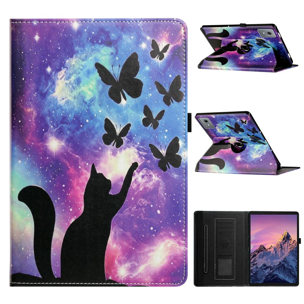 For Lenovo Idea Tab  /  Tab K11 Gen 2  /  Xiaoxin Pad 11 2025 Case Rotation Stand Pattern PU Leather + TPU Tablet Cover