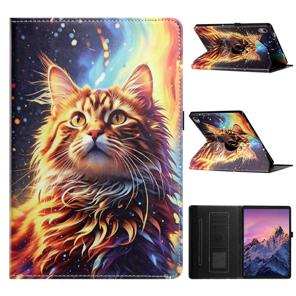 Til Samsung Galaxy Tab S11 Cover Rotation Stand Mønster PU Læder + TPU Tablet Cover