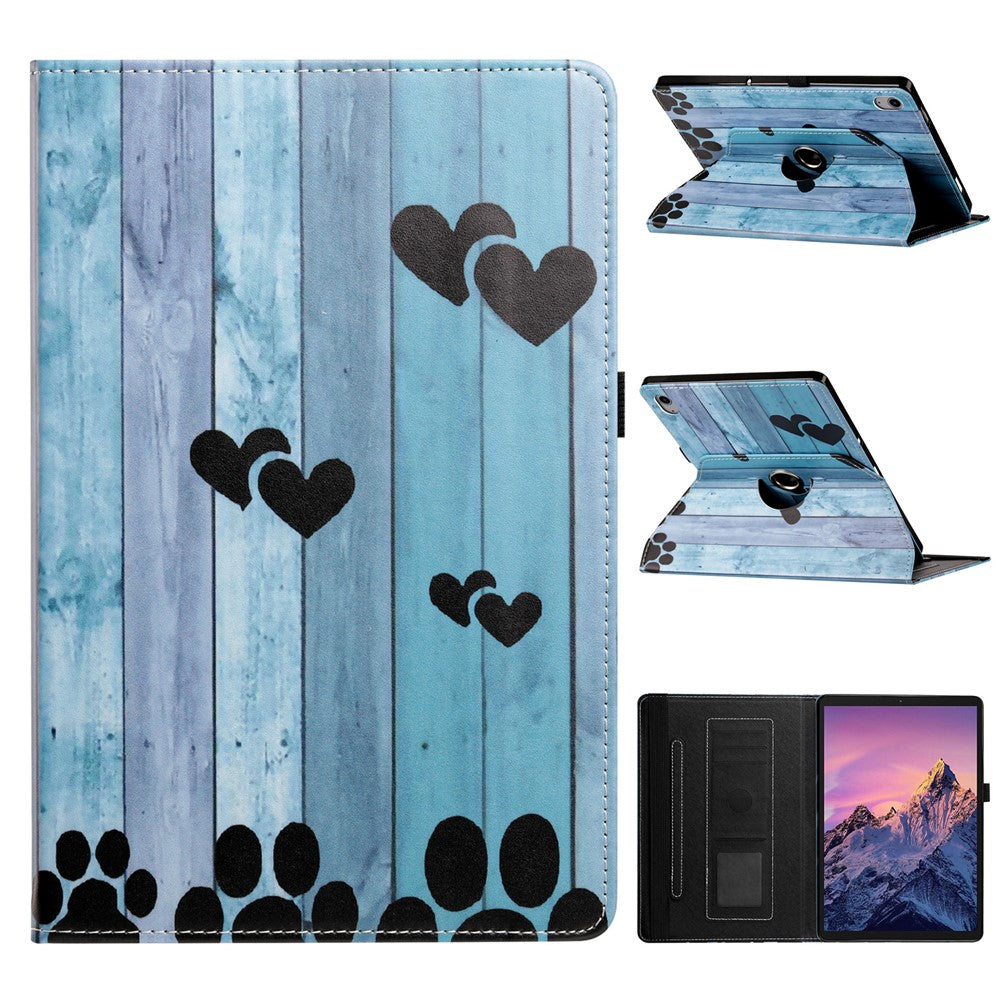Til Samsung Galaxy Tab S11 Cover Rotation Stand Mønster PU Læder + TPU Tablet Cover