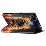 For Samsung Galaxy Tab S9 / Tab S9 FE / Tab S10 FE Case Rotation Stand Pattern PU Leather + TPU Tablet Cover