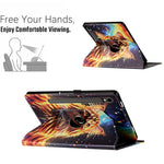 For Samsung Galaxy Tab S9 / Tab S9 FE / Tab S10 FE Case Rotation Stand Pattern PU Leather + TPU Tablet Cover