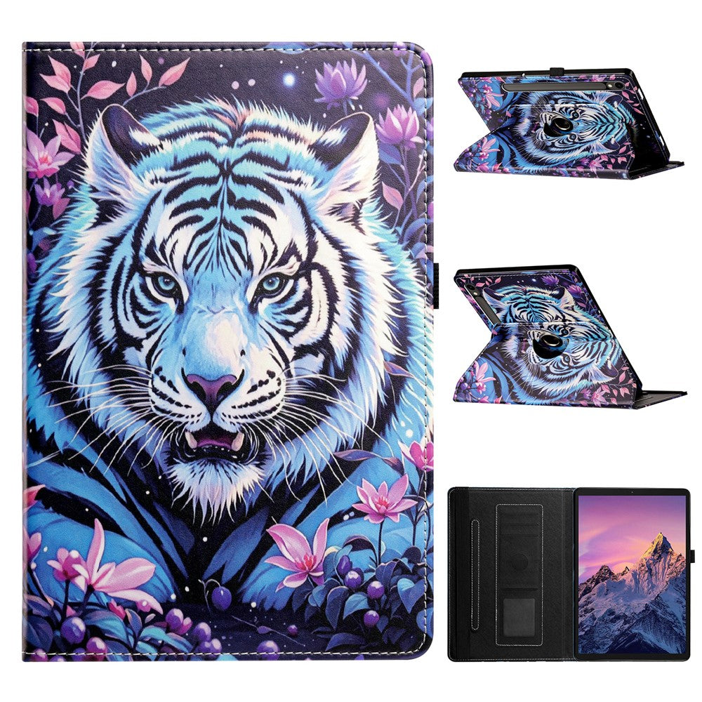 Til Samsung Galaxy Tab S10+ / Galaxy Tab S9+ / Galaxy Tab S9 FE+ Cover Roterende Stand Mønster PU Læder + TPU Tablet Cover