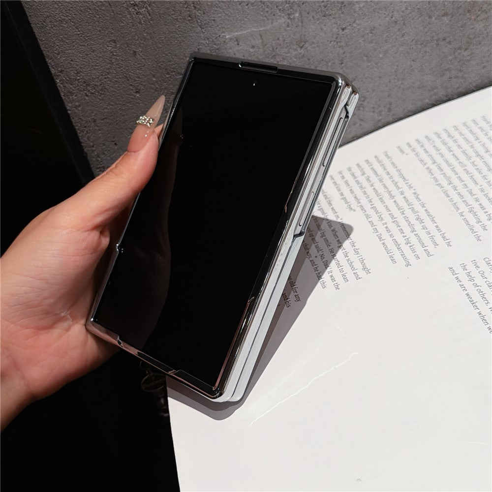 Til Samsung Galaxy Z Fold8 Magnetisk Etui Perlemorsglimmer Stødsikkert PC Telefoncover med Perlekæde