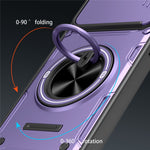 Magnetic Case for Honor 400 Smart 4G / 400 Smart 5G / X7d 4G Sliding Camera Cover TPU+PC Phone Cover with Rotating Kickstand
