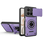 Magnetic Case for Honor 400 Smart 4G / 400 Smart 5G / X7d 4G Sliding Camera Cover TPU+PC Phone Cover with Rotating Kickstand