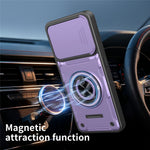 Magnetic Case for Honor 400 Smart 4G / 400 Smart 5G / X7d 4G Sliding Camera Cover TPU+PC Phone Cover with Rotating Kickstand