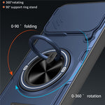 Til Honor 500 5G / 500 Pro 5G Magnetisk cover Skydbart kameradæksel TPU+PC telefoncover med roterende støttefod