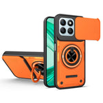 For Honor X8c 4G / X8b 4G Magnetic Case Sliding Camera Cover TPU+PC Phone Cover with Rotating Kickstand