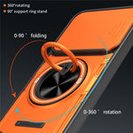 For Honor X8c 4G / X8b 4G Magnetic Case Sliding Camera Cover TPU+PC Phone Cover with Rotating Kickstand