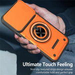 For Honor X8c 4G / X8b 4G Magnetic Case Sliding Camera Cover TPU+PC Phone Cover with Rotating Kickstand