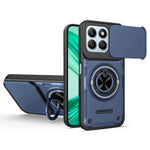 For Honor X8c 4G / X8b 4G Magnetic Case Sliding Camera Cover TPU+PC Phone Cover with Rotating Kickstand