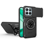 For Honor X8c 4G / X8b 4G Magnetic Case Sliding Camera Cover TPU+PC Phone Cover with Rotating Kickstand