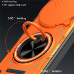 Magnetisk Cover til Honor Magic7 Lite 5G / X60 Pro 5G / X9c 5G Skydelåg til Kamera TPU+PC Telefoncover med Roterende Stander