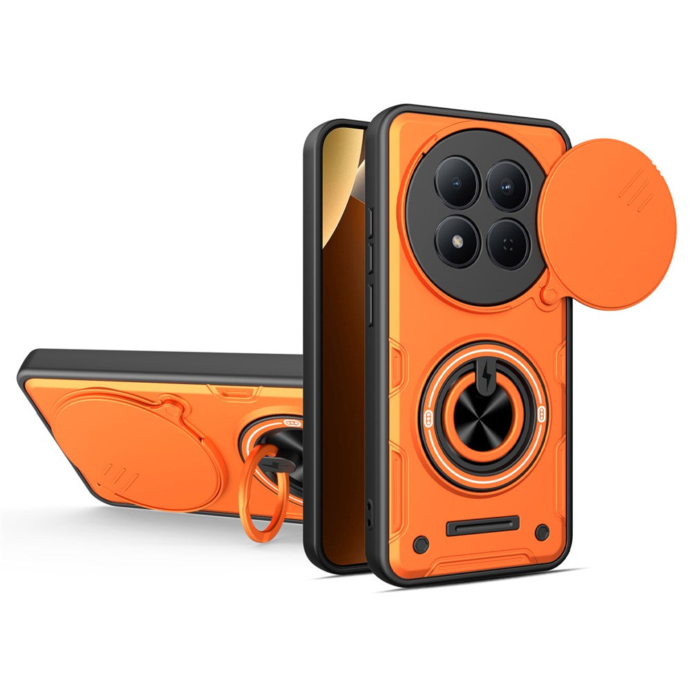 Magnetic Case for Honor Magic7 Lite 5G / X60 Pro 5G / X9c 5G Sliding Camera Cover TPU+PC Phone Cover with Rotating Kickstand