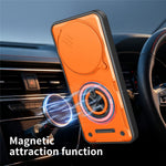 Magnetic Case for Honor Magic7 Lite 5G / X60 Pro 5G / X9c 5G Sliding Camera Cover TPU+PC Phone Cover with Rotating Kickstand
