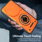 Magnetic Case for Honor Magic7 Lite 5G / X60 Pro 5G / X9c 5G Sliding Camera Cover TPU+PC Phone Cover with Rotating Kickstand