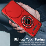 Magnetic Case for Honor Magic8 Lite 5G / X9d 5G / X70 5G Sliding Camera Cover TPU+PC Phone Cover with Rotating Kickstand