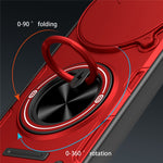Magnetic Case for Honor Magic8 Lite 5G / X9d 5G / X70 5G Sliding Camera Cover TPU+PC Phone Cover with Rotating Kickstand