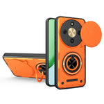 Magnetic Case for Honor Magic8 Lite 5G / X9d 5G / X70 5G Sliding Camera Cover TPU+PC Phone Cover with Rotating Kickstand