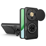 Magnetic Case for Honor Magic8 Lite 5G / X9d 5G / X70 5G Sliding Camera Cover TPU+PC Phone Cover with Rotating Kickstand