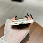 For Samsung Galaxy Z Flip7 5G Case Heart Clover Kickstand PC Phone Cover with Screen Protector
