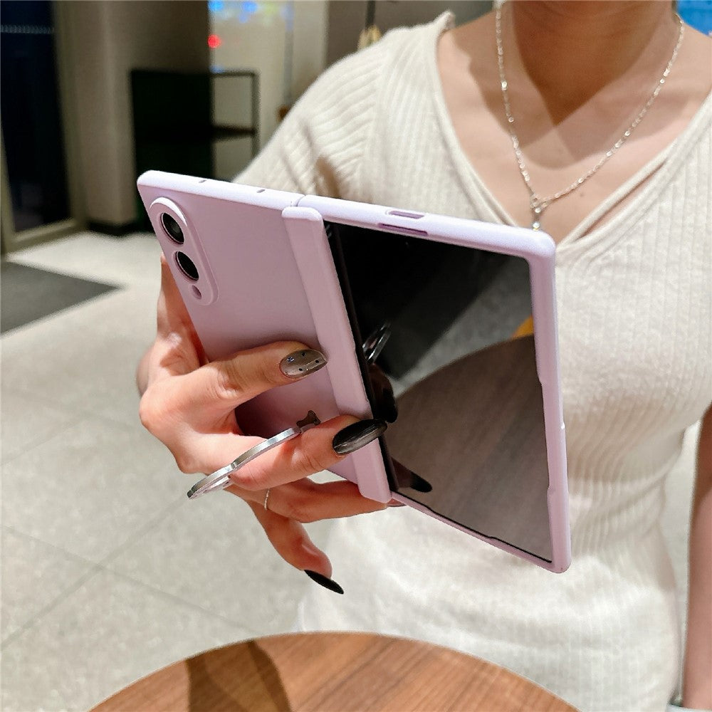 For Samsung Galaxy Z Fold8 Case Heart Clover Kickstand PC Phone Cover with Screen Protector