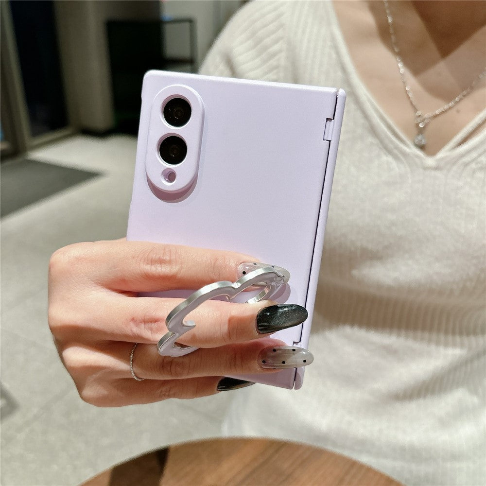 For Samsung Galaxy Z Fold8 Case Heart Clover Kickstand PC Phone Cover with Screen Protector