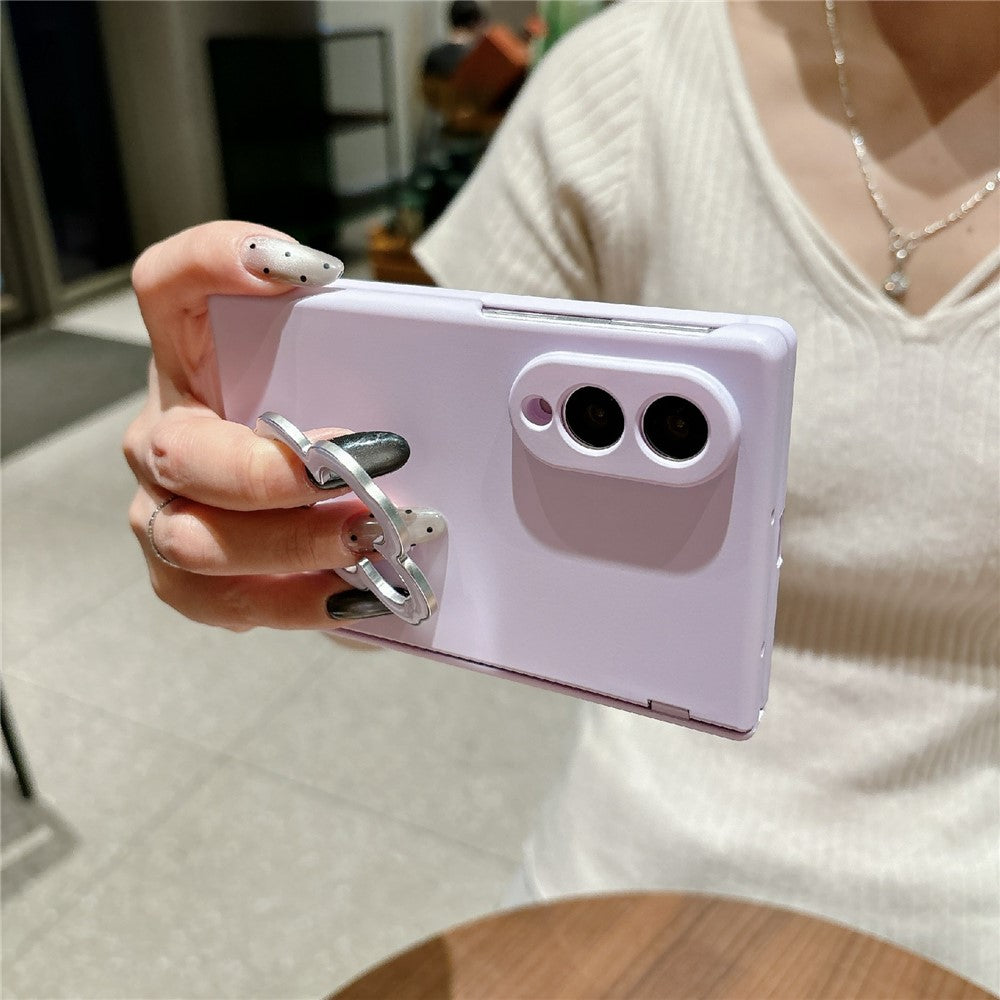 For Samsung Galaxy Z Fold8 Case Heart Clover Kickstand PC Phone Cover with Screen Protector