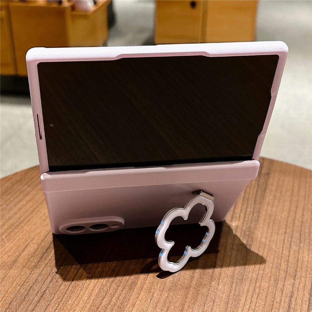 For Samsung Galaxy Z Fold8 Case Heart Clover Kickstand PC Phone Cover with Screen Protector
