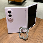 For Samsung Galaxy Z Fold8 Case Heart Clover Kickstand PC Phone Cover with Screen Protector
