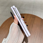 For Samsung Galaxy Z Fold8 Case Heart Clover Kickstand PC Phone Cover with Screen Protector