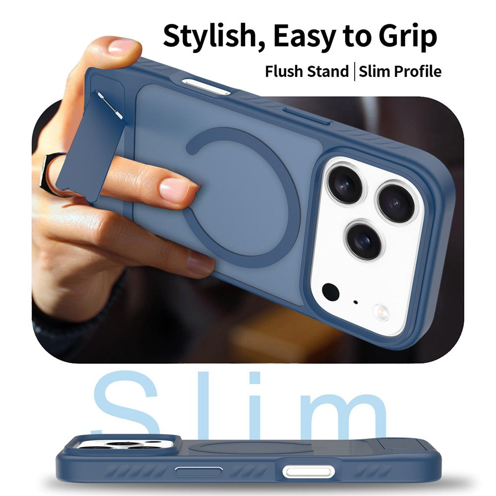 Til iPhone 18 Pro Max / 17 Pro Max Magnetisk Cover Ring Kickstand PC + TPU Skin Touch Telefoncover