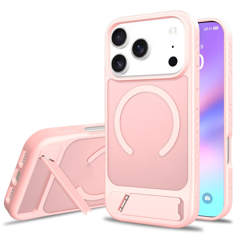 Til iPhone 18 Pro Max / 17 Pro Max Magnetisk Cover Ring Kickstand PC + TPU Skin Touch Telefoncover