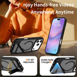 For iPhone 18 Pro / 17 Pro Magnetic Case Ring Kickstand PC + TPU Skin Touch Phone Cover