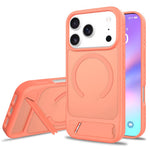 For iPhone 18 Pro / 17 Pro Magnetic Case Ring Kickstand PC + TPU Skin Touch Phone Cover