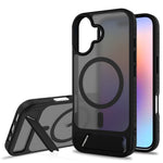 Til iPhone 17 Magnetisk Cover Ring Kickstand PC + TPU Skin Touch Telefoncover