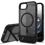 For iPhone 17th / 16th Magnetic Case Ring Kickstand PC + TPU Skin Touch Phone Cover