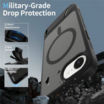 For iPhone 17th / 16th Magnetic Case Ring Kickstand PC + TPU Skin Touch Phone Cover