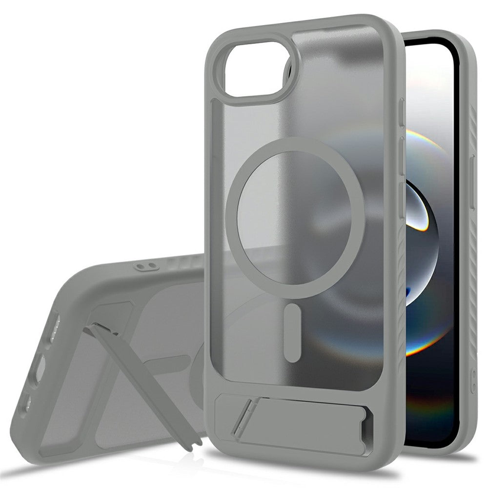 Til iPhone 17e / 16e Magnetisk cover Ring Kickstand PC + TPU Skin Touch Telefoncover