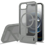 For iPhone 17th / 16th Magnetic Case Ring Kickstand PC + TPU Skin Touch Phone Cover