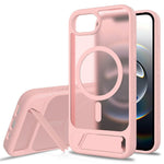 For iPhone 17th / 16th Magnetic Case Ring Kickstand PC + TPU Skin Touch Phone Cover