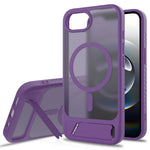 For iPhone 17th / 16th Magnetic Case Ring Kickstand PC + TPU Skin Touch Phone Cover