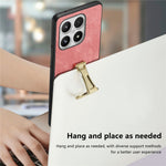 For Xiaomi 17 Case with Tempered Glass Screen Protector Folding Kickstand Retro Leather Phone Back Cover