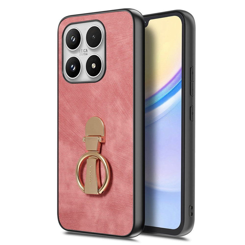 For Xiaomi 17 Case with Tempered Glass Screen Protector Folding Kickstand Retro Leather Phone Back Cover