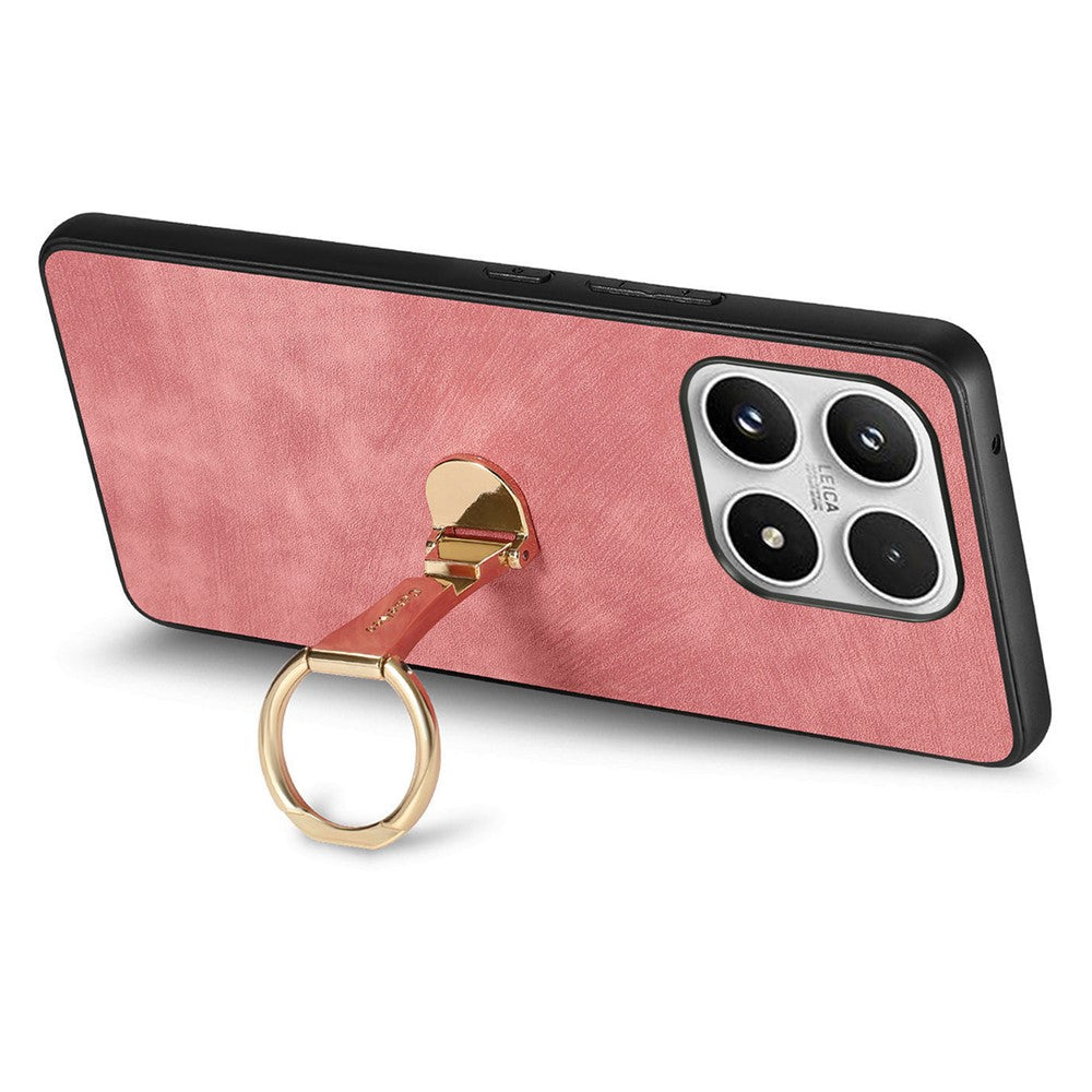 For Xiaomi 17 Case with Tempered Glass Screen Protector Folding Kickstand Retro Leather Phone Back Cover