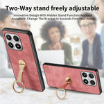 For Xiaomi 17 Case with Tempered Glass Screen Protector Folding Kickstand Retro Leather Phone Back Cover