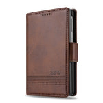 AZNS For Samsung Galaxy Z Fold8 Case Cowhide Texture PU Leather Wallet Phone Cover