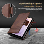 AZNS For Samsung Galaxy Z Fold8 Case Cowhide Texture PU Leather Wallet Phone Cover